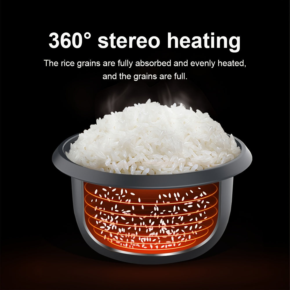 Mini arrocera con vaporera, olla antiadherente, mantiene la comida caliente para cereales, sopas y gachas