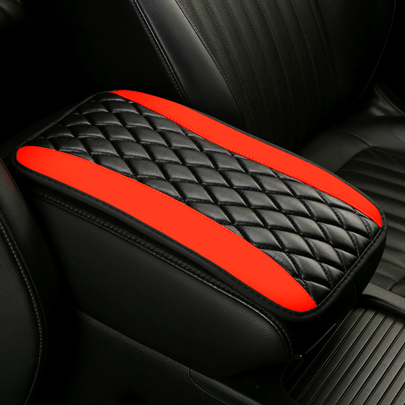 Car Central Armrest Cushion Carbon Fiber Comfortable Pad for Vehicles