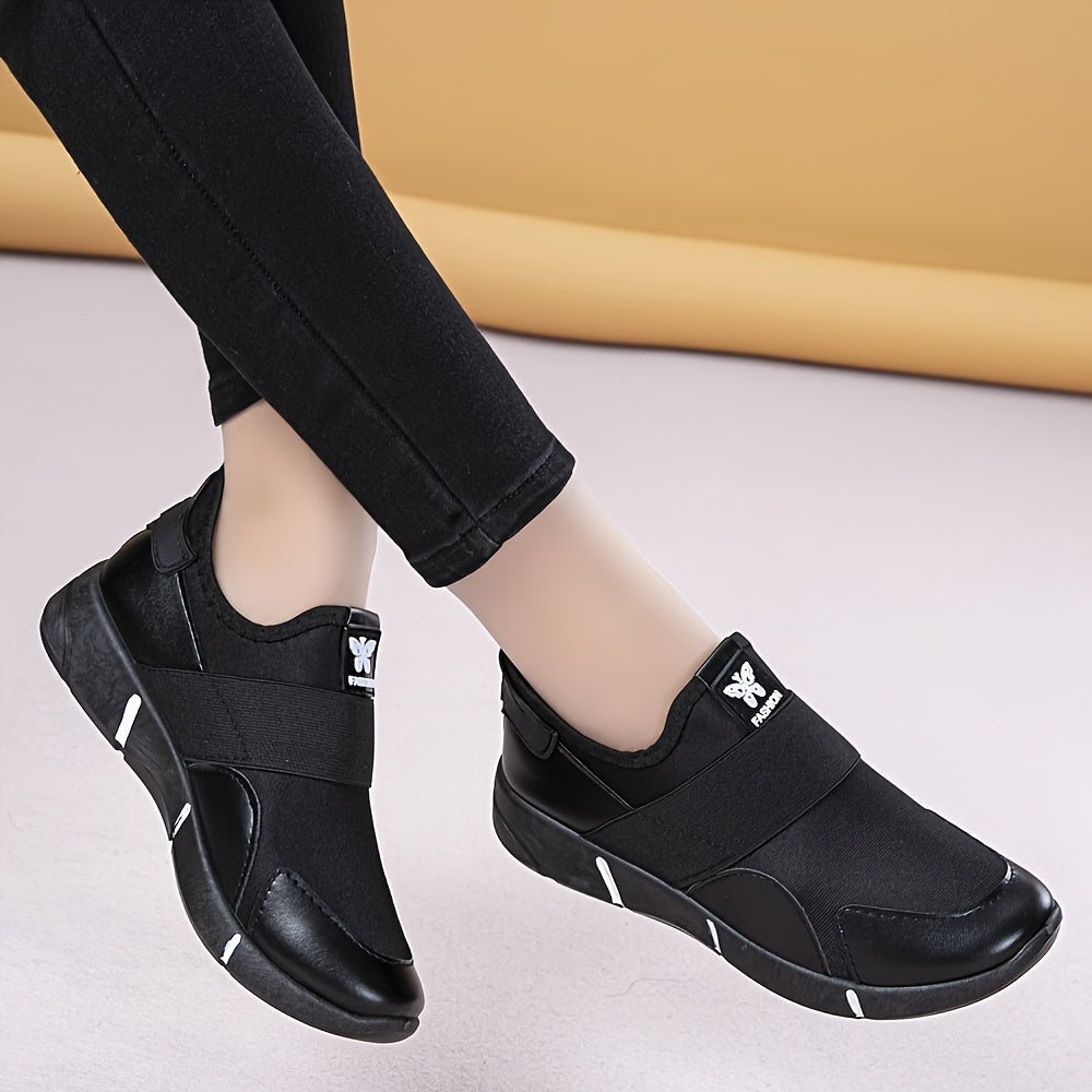 Women's Slip-On Loafers with Round Toe Mesh Inner Rubber Sole for All-Season Travel