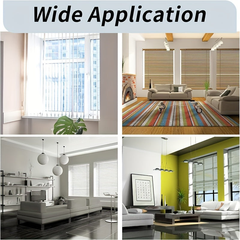 White Plastic Curtain Bead Chain Kit with 10 Connectors for Blinds and Shades