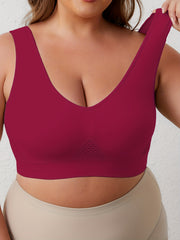 Plus Size Women's Sports Bra Seamless Double-Layer Watermelon Yoga Running Workout