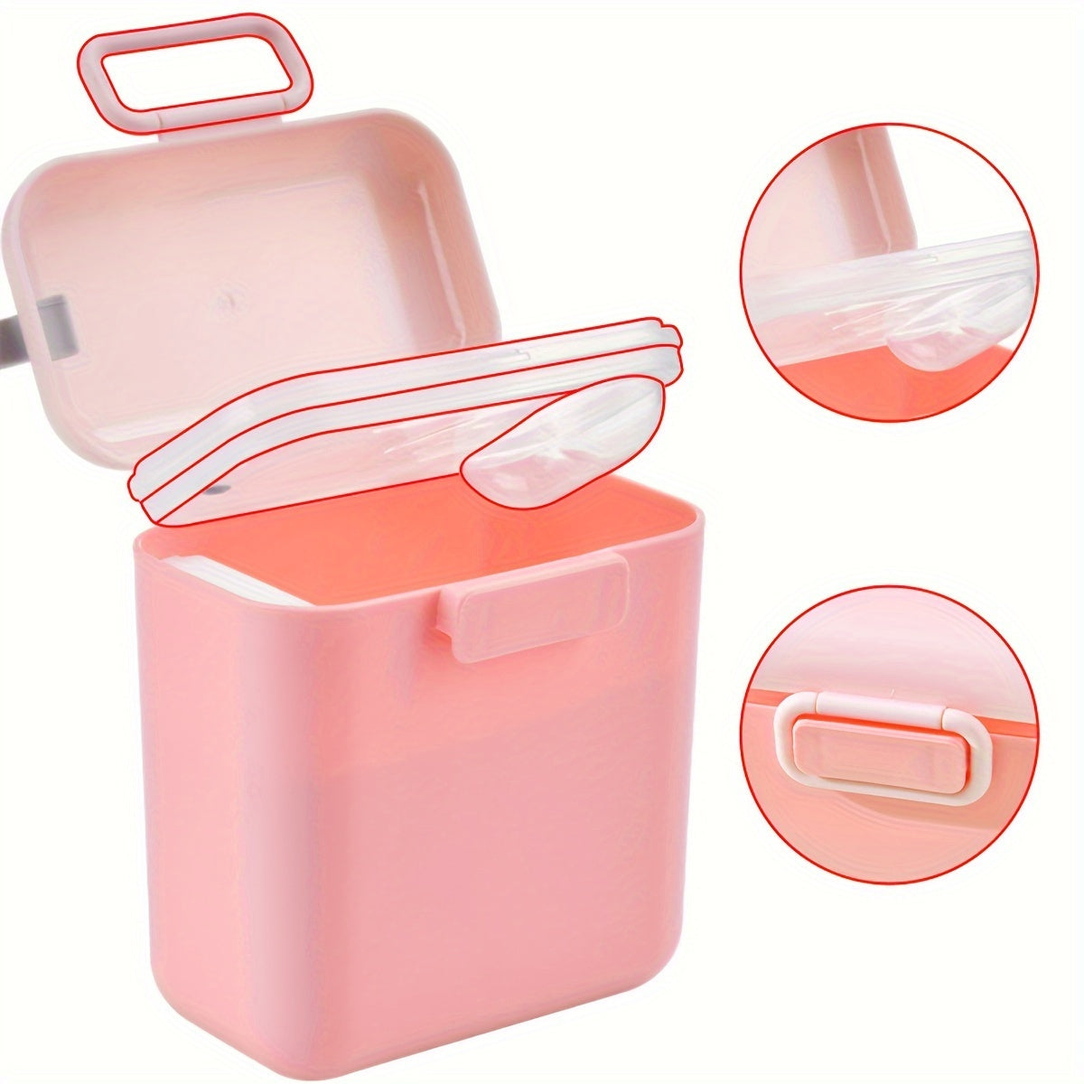 Baby Feeding Dispenser Portable Milk Powder Container with Scoop Leakproof Storage for Travel