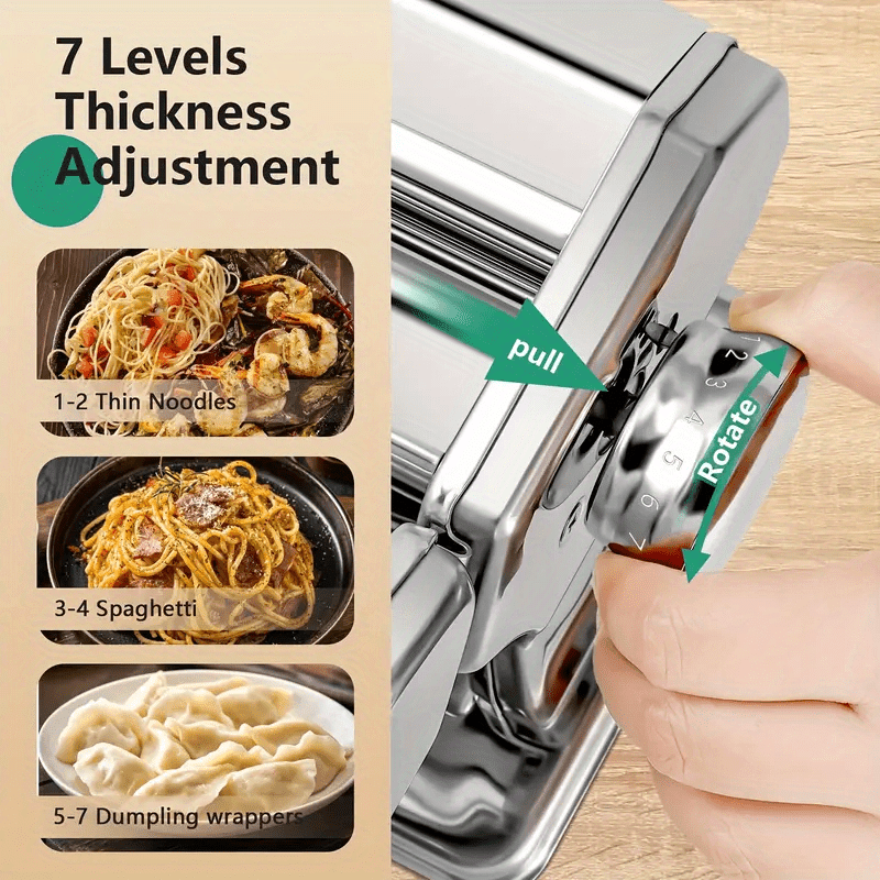 Stainless Steel Manual Noodle Maker for Pasta and Dumplings Compact Kitchen Tool