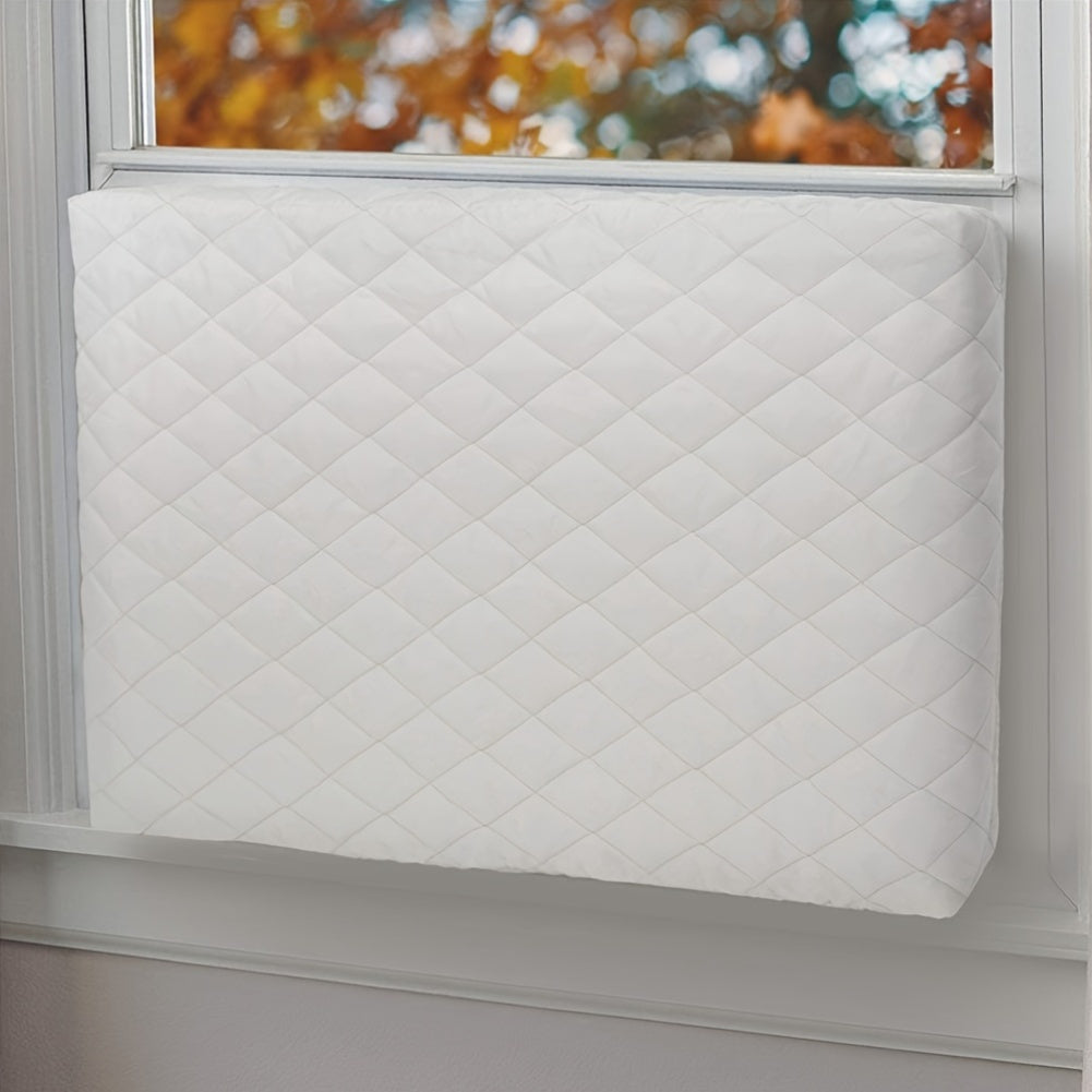 Quilted Air Conditioner Dust Cover with Elastic Fit Indoor Heat Insulation