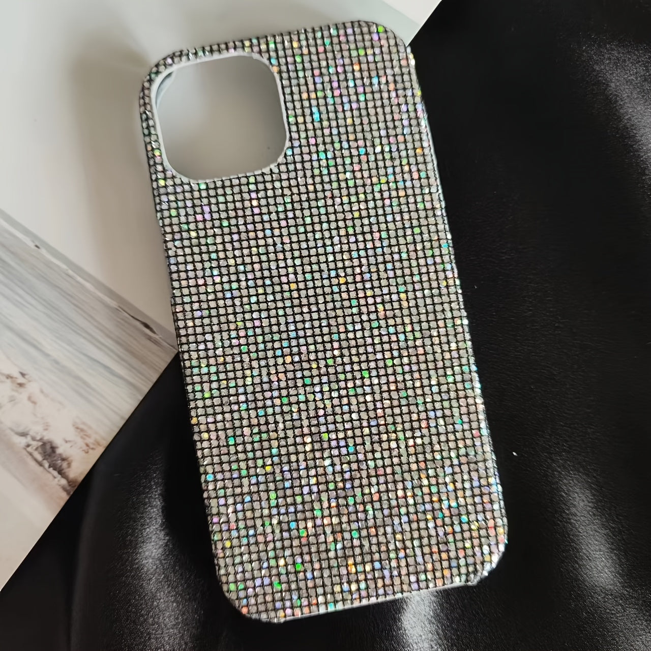 Black Glitter Anti-Drop Phone Case for iPhone Models 7-15