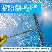 Stainless Steel Floor Squeegee with Extendable Handle, Multi-Purpose Cleaning Tool