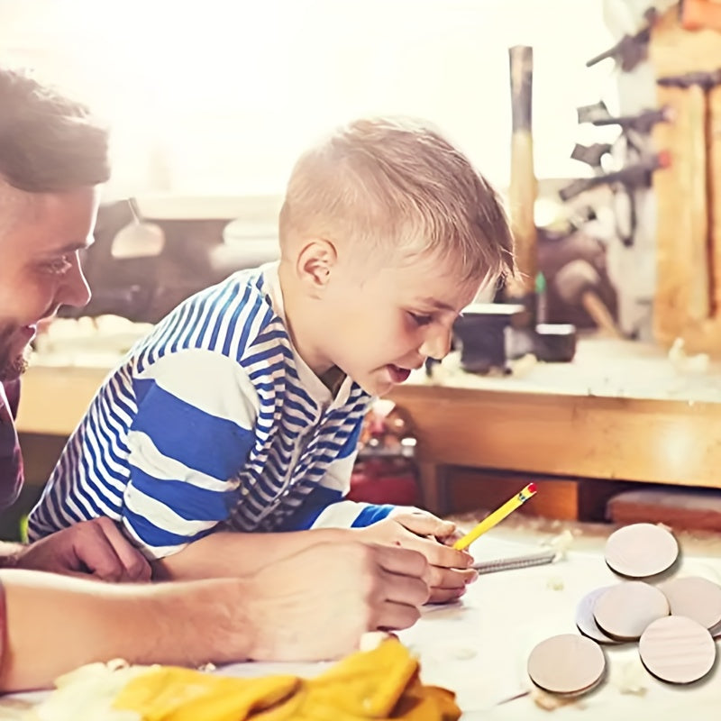 Wooden Craft Circles 2cm for DIY Painting Hanging Decorations Pack of 100