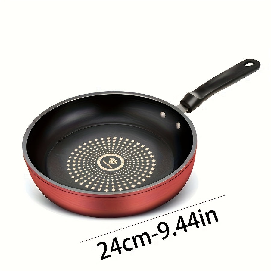 9.45-Inch Cast Iron Skillet with Lid Non-Stick Flat Bottom for Induction Gas Stove