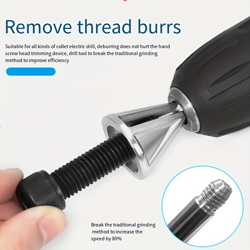 Universal Metal Burr Removal and Chamfering Tool for Drills
