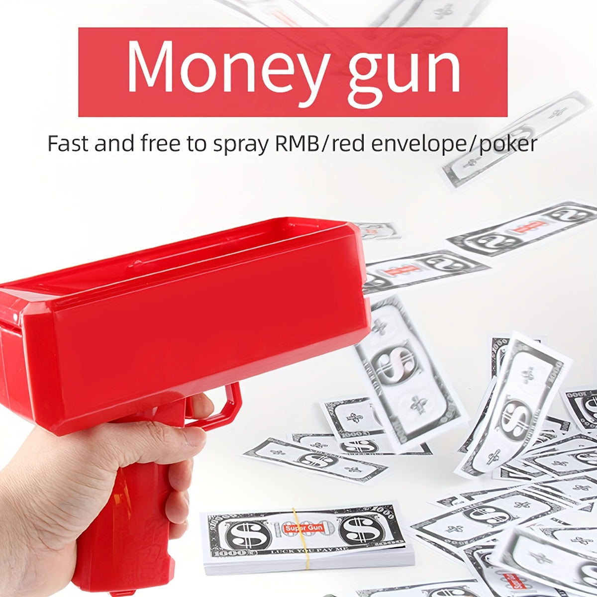 Golden-Tone Plastic Party Spray Gun for Weddings Birthdays and Celebrations