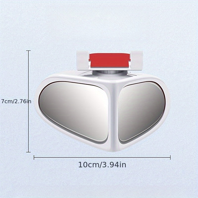 HD Car Blind Spot Mirrors 360° Adjustable Oval Wide Angle for Front and Back Wheels