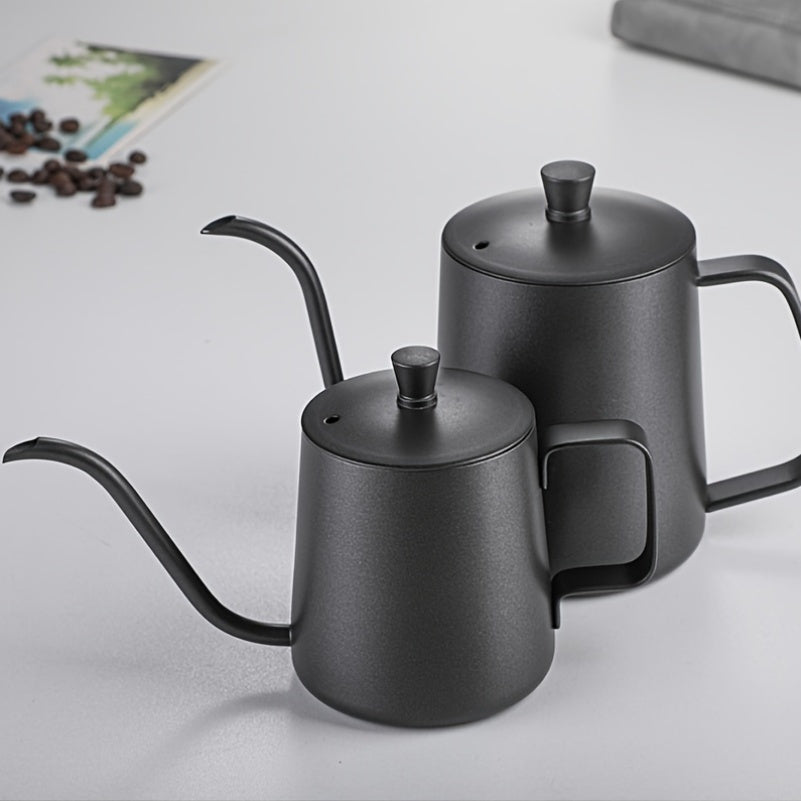 Cafetera de acero inoxidable japonesa para vertido de café de 350-600 ml con recubrimiento de teflón