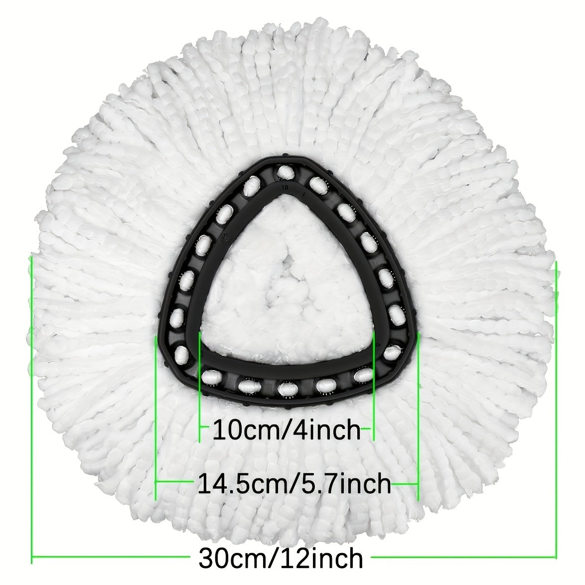 [Mijozlar Sevimlisi] 3 ta Mikroto'qima Uchburchakli Spin Mop Boshliqlarini O'rnatuvchi To'plami - Mashinada Yuvish Mumkin, Yog'och, Marmar, Beton, Kafel Pol va Avtomobil Yuzalari Uchun Ideal