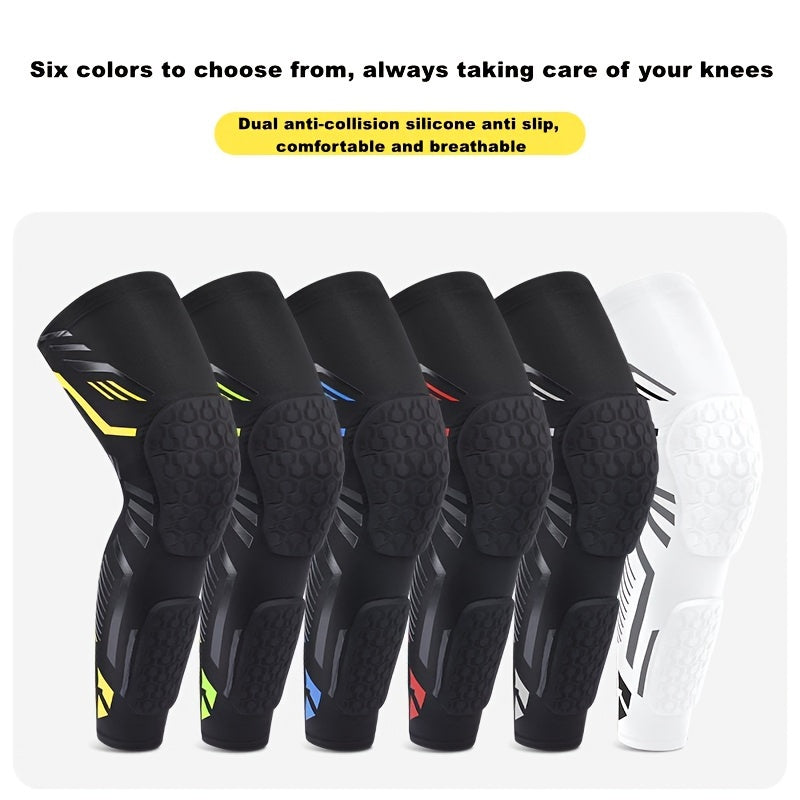 Sports Knee Pads Set Breathable Compression Honeycomb Padding for Patella Stabilization for Basketball Cycling Soccer Rugby