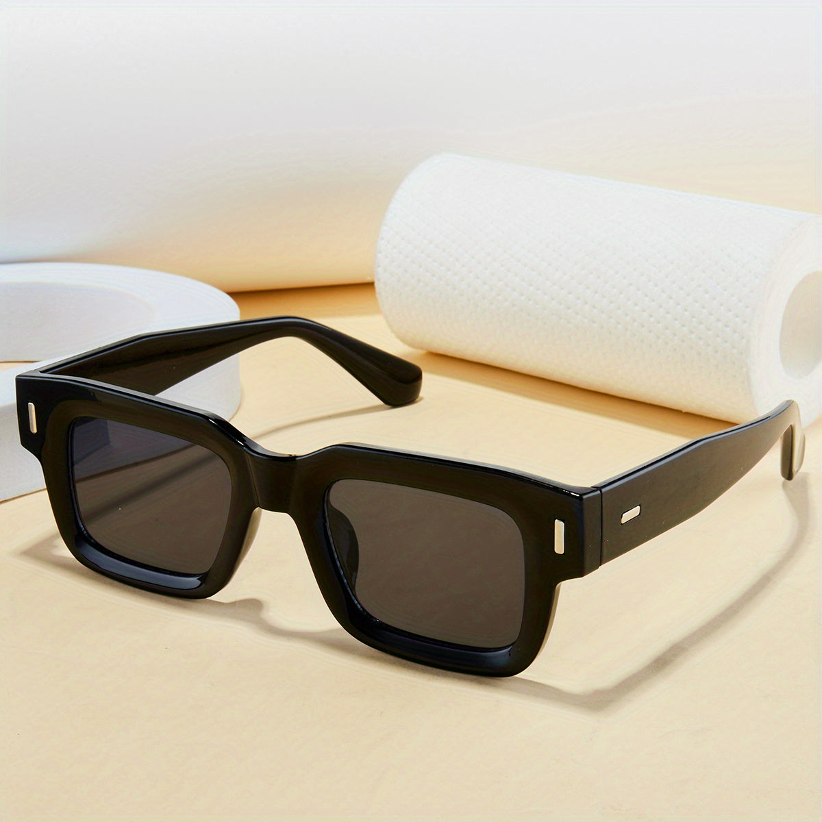 Square Frame Sunglasses for Men UV Protection Travel Hiking Photography