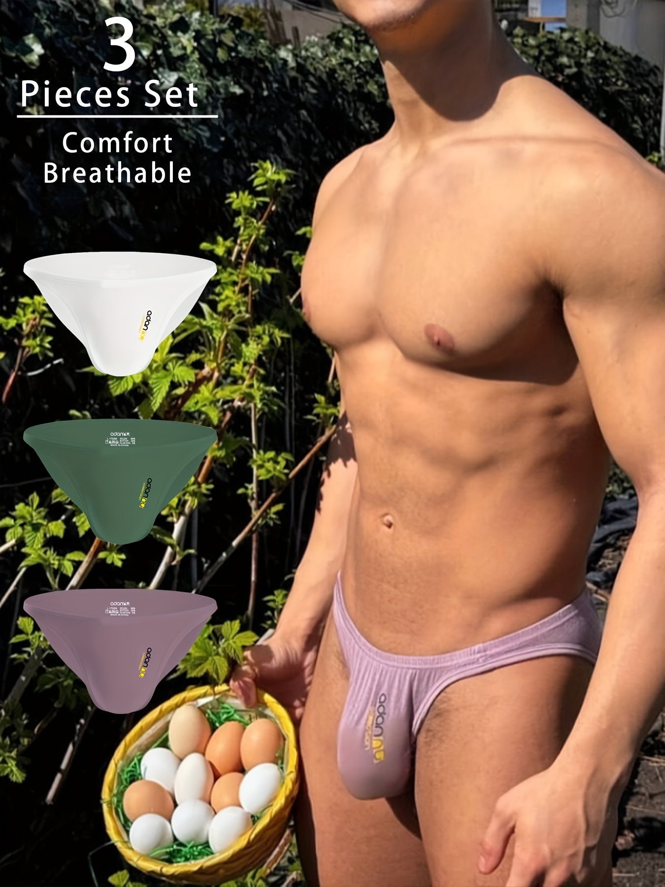 3 ta erkaklar uchun modal ichki kiyim, cho'ntak detali bilan, past bel, nafas oladigan va cho'ziluvchan, yugurish, sport va tasodifiy kiyim uchun