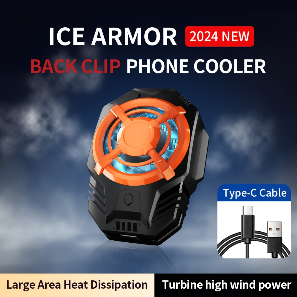 Phone cooling pad with adjustable back clip dual-speed cooling ice-sealed semiconductor USB powered