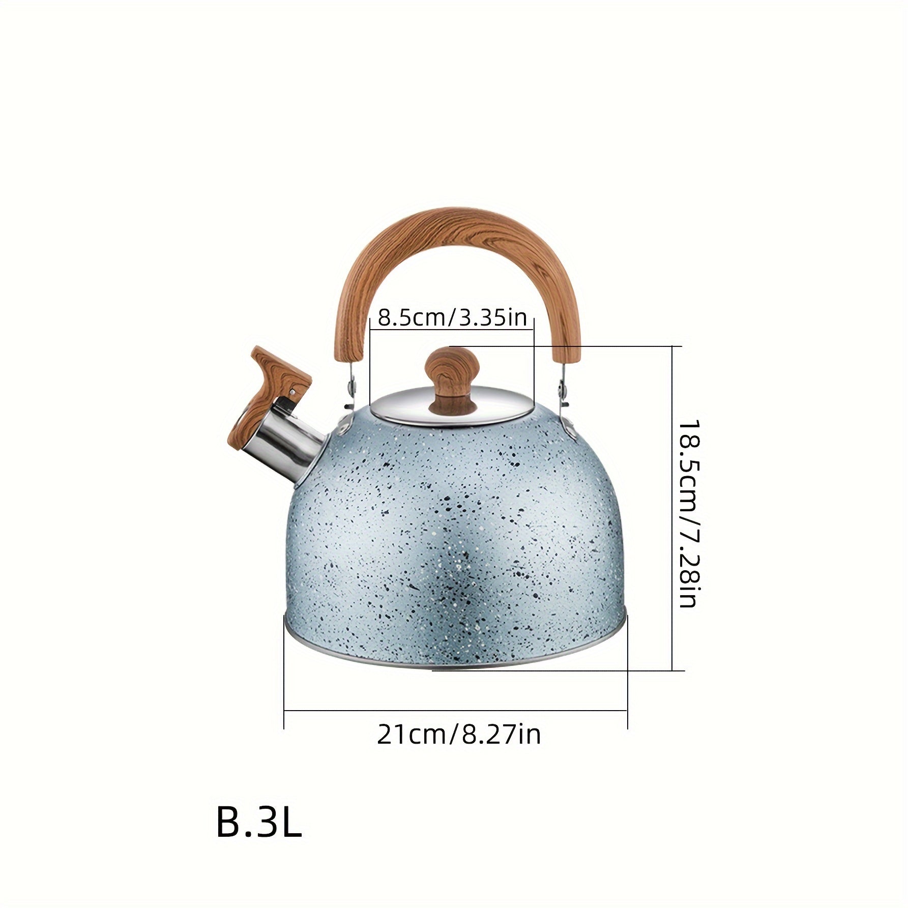 Stainless Steel Boiling Water Kettle with Flat Bottom Whistle for Daily Use