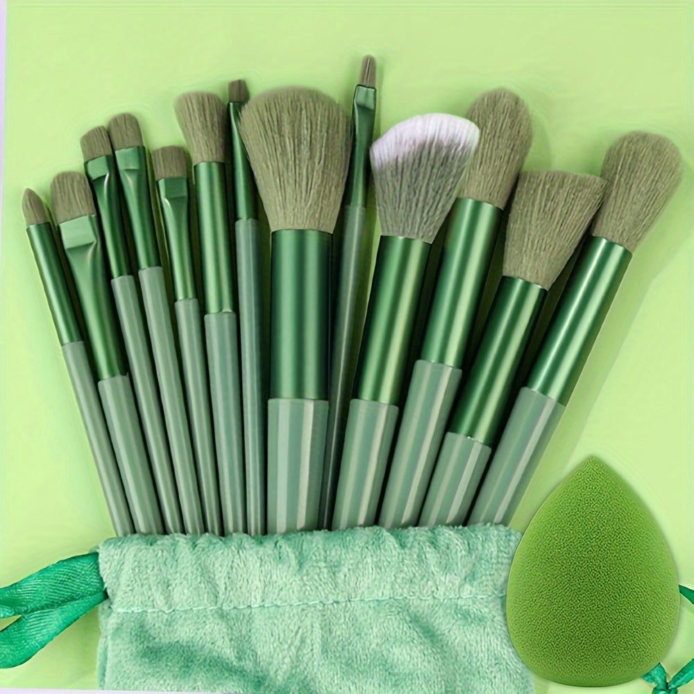 13pcs Makeup Brush Set Nylon Bristles Professional Fluffy for Face Eyeshadow Blush