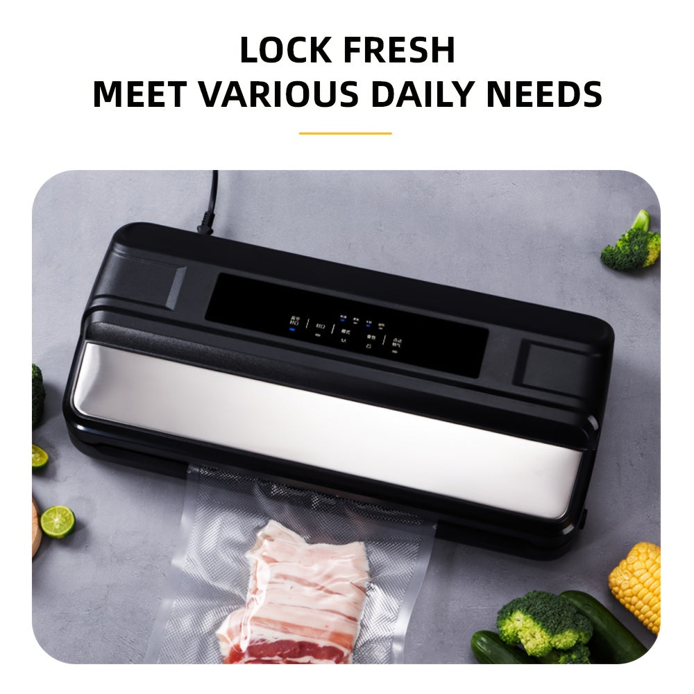 Европейский стандарт 220В вакуумный упаковщик для сухих и влажных продуктов, двухфункциональная упаковка, полностью автоматическая внешняя экстракция