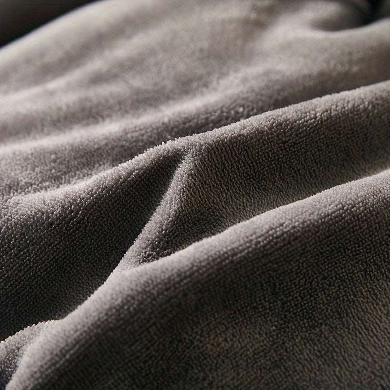 Plaid Quilted Comforter Soft Cozy Milk Velvet Fleece All-Season Bedding