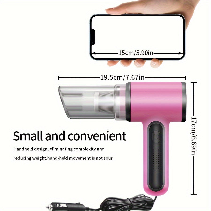 Portable Car Vacuum Cleaner 12V Handheld Wet Dry Strong Suction