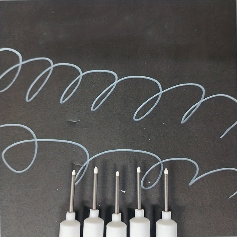 5 dona uzun bosh belgilovchi markerlar - yog'och, metall, plastmassa uchun ko'p rangli mürekkep