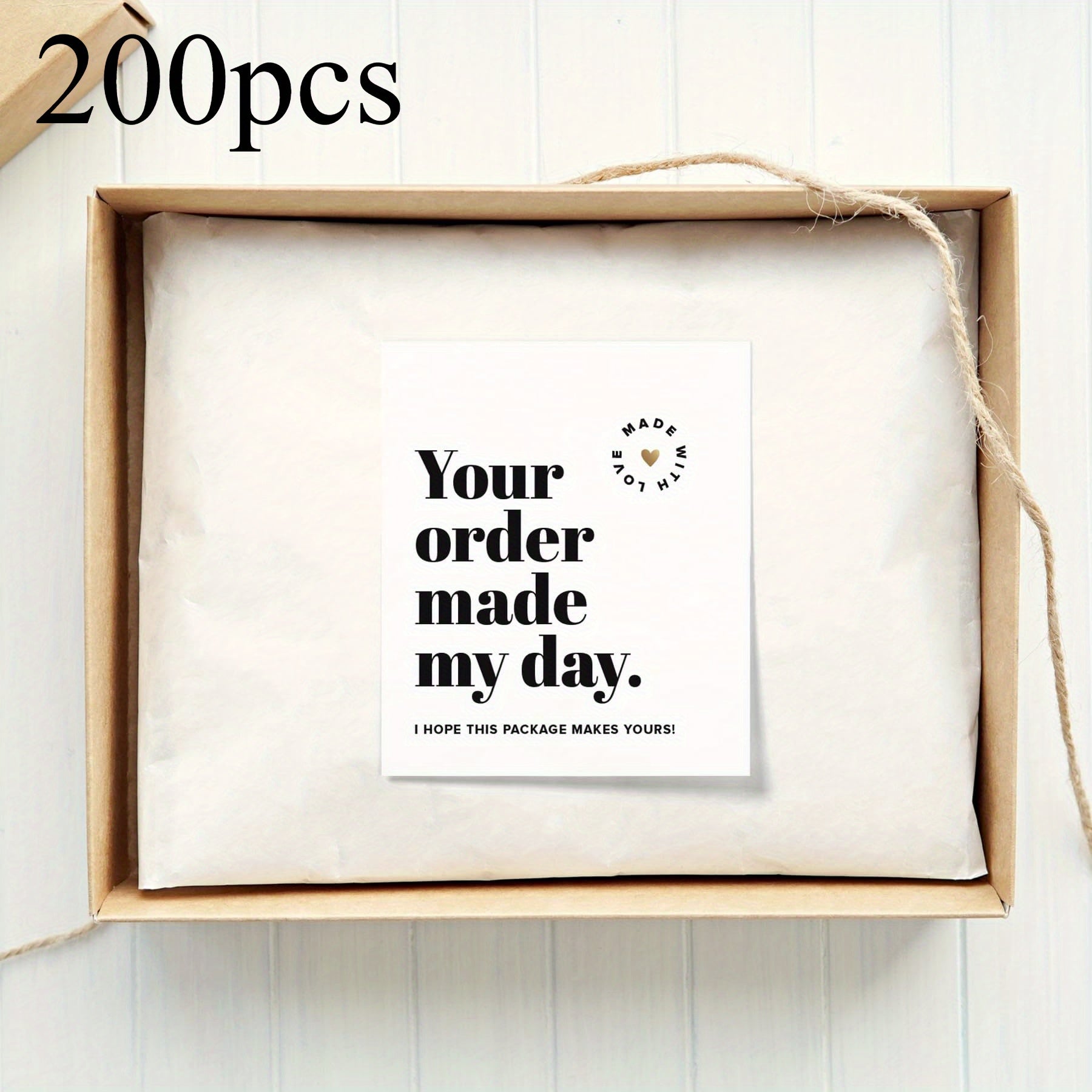 White Coated Thank You Cards Rectangular 200 Count for Customer Appreciation