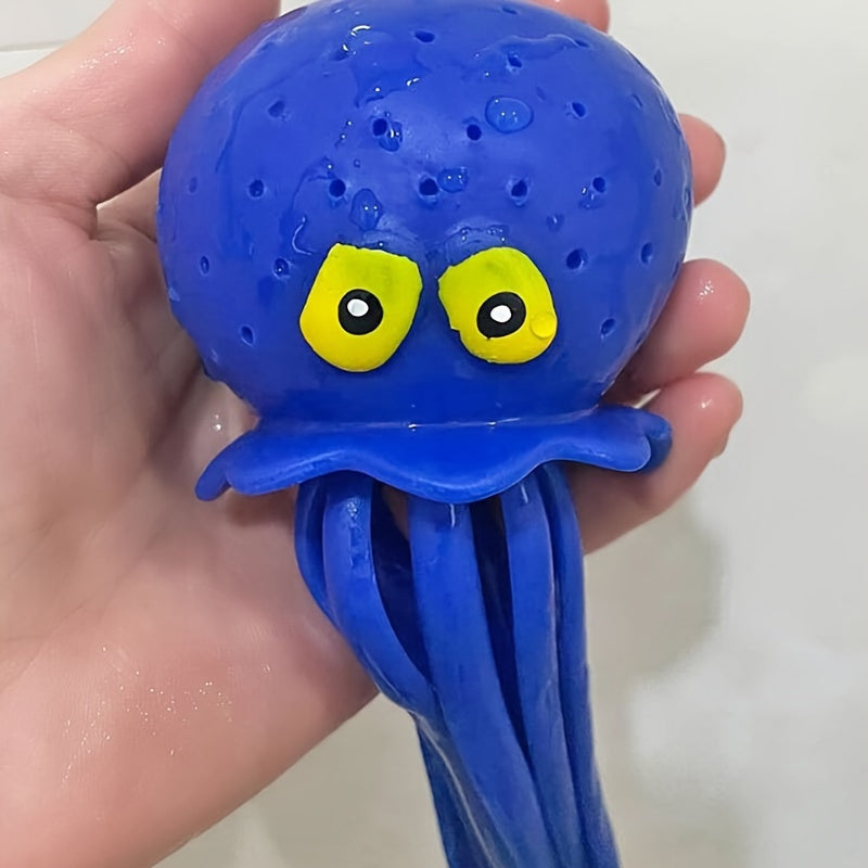 Children's Bath Toy Water Spraying Octopus Stress Relief Doll for Kids