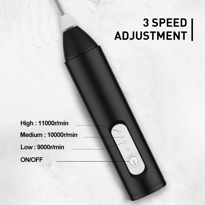 Handheld USB Rechargeable Milk Frother Stainless Steel Foam Maker for Coffee Latte