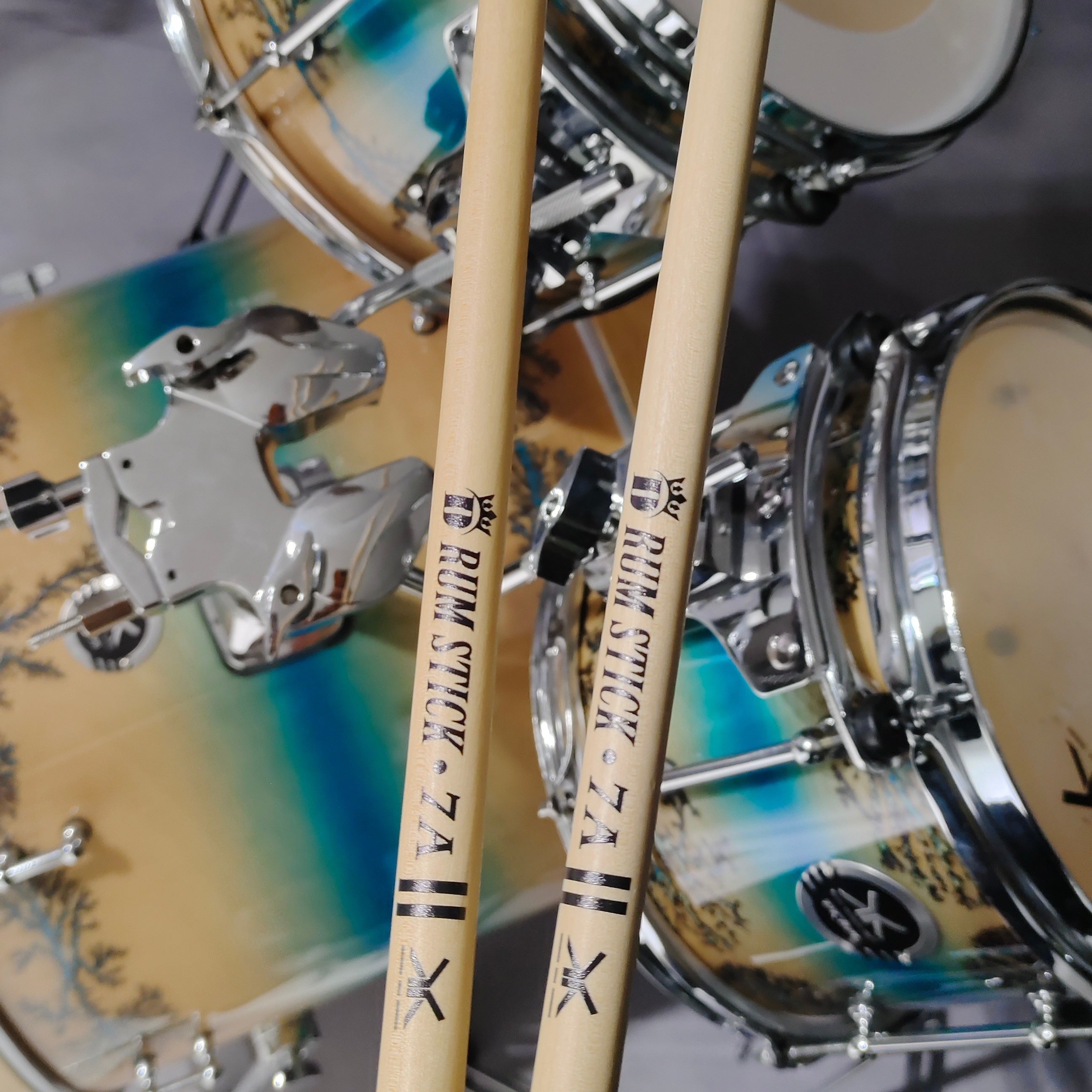 Maple Drumsticks 5A 7A Black Logo for Electric Drums and Practice