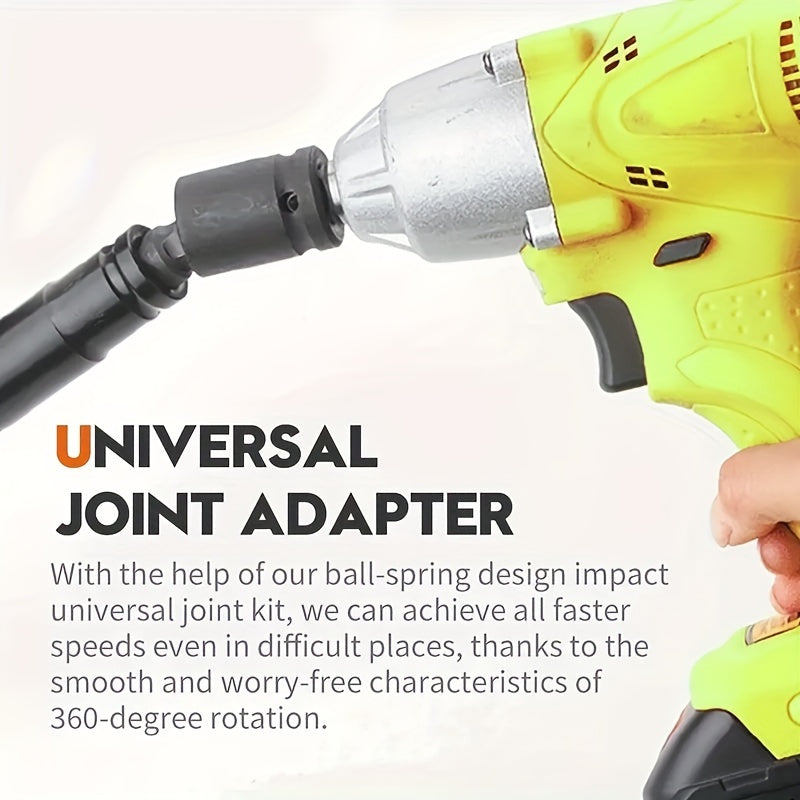 360° Swivel Joint Socket Adapter 1/2 Inch Impact Wobble Extension for Electric Wrench
