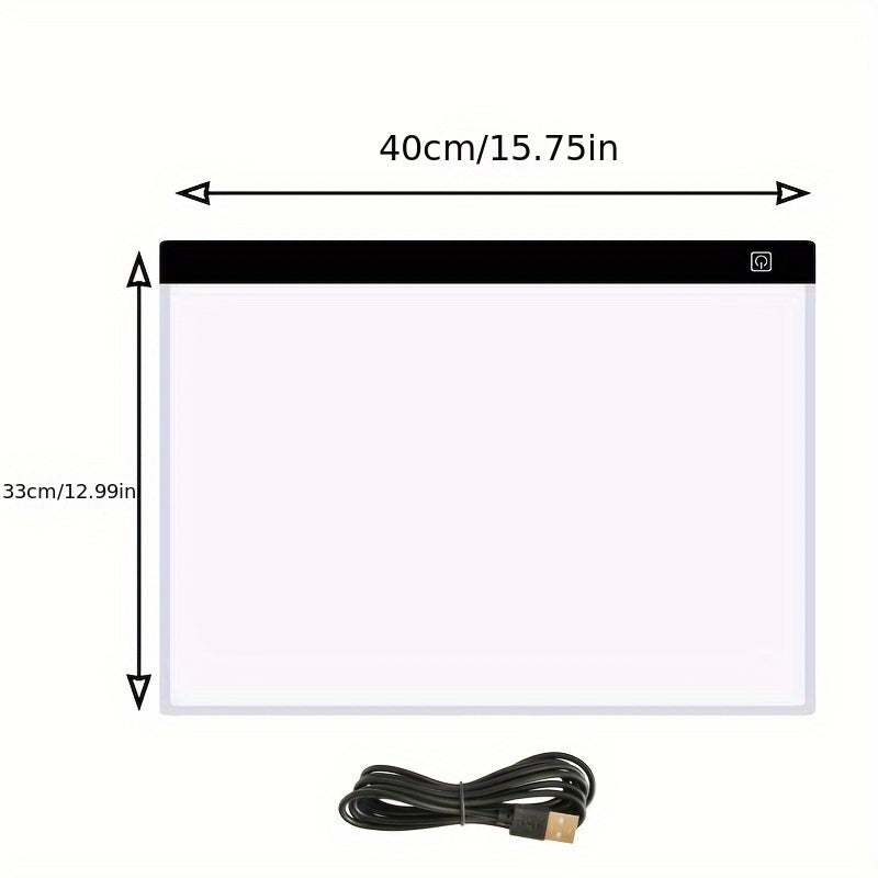 Acrylic LED Tracing Light Box for A3 A4 A5 Sizes USB Powered Adjustable Illumination for Artists