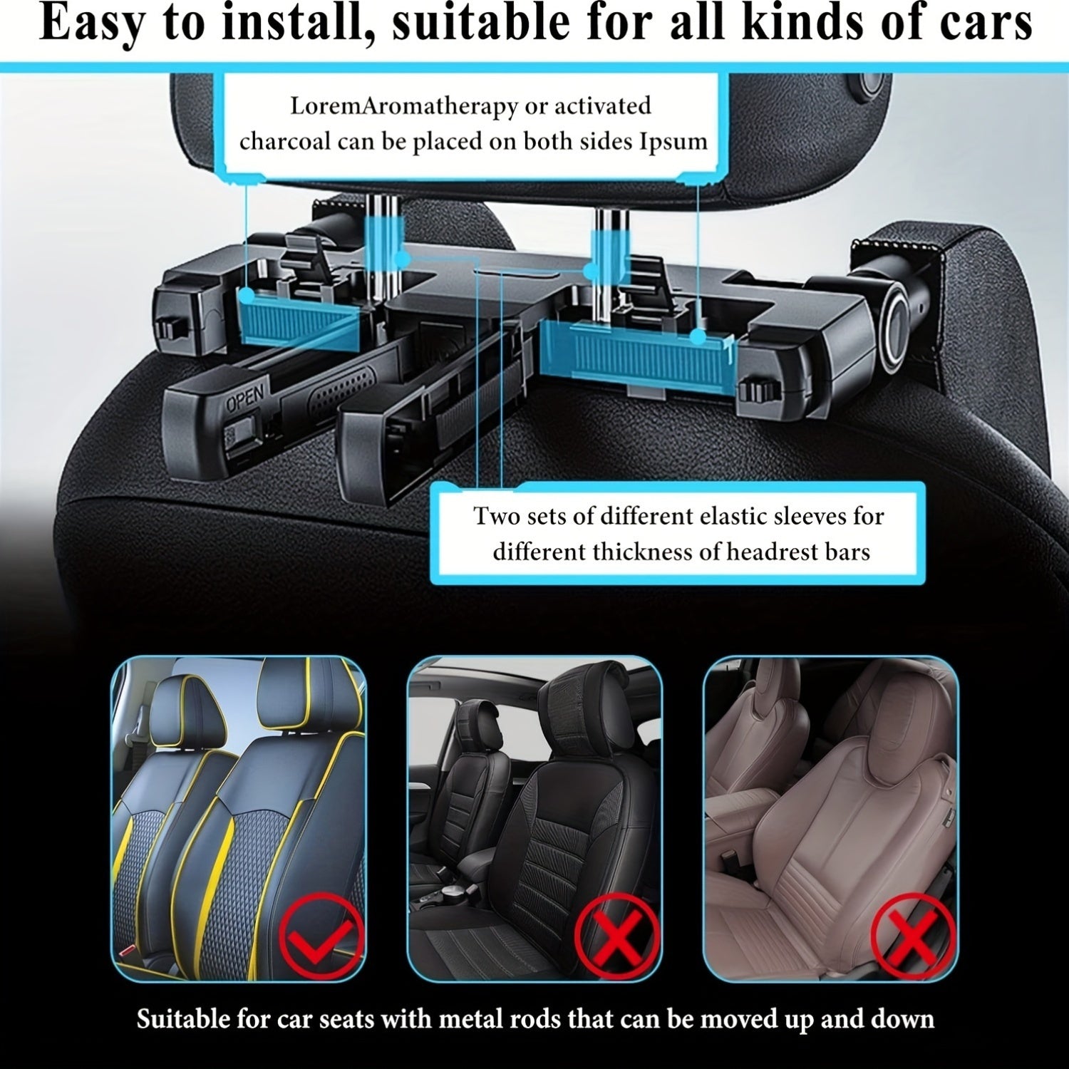 Moslashuvchan Avtomobil Bo‘ynini Qo‘llab-quvvatlovchi Yodgorlik Yostiq, Sayohat uchun Xotira Ko‘pikli U-shakl Yostiq