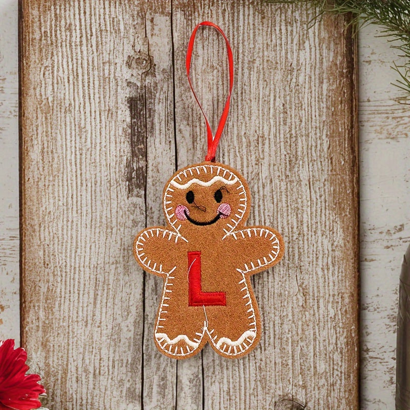 Fabric Gingerbread Man Christmas Ornament for Home and Kitchen Decoration