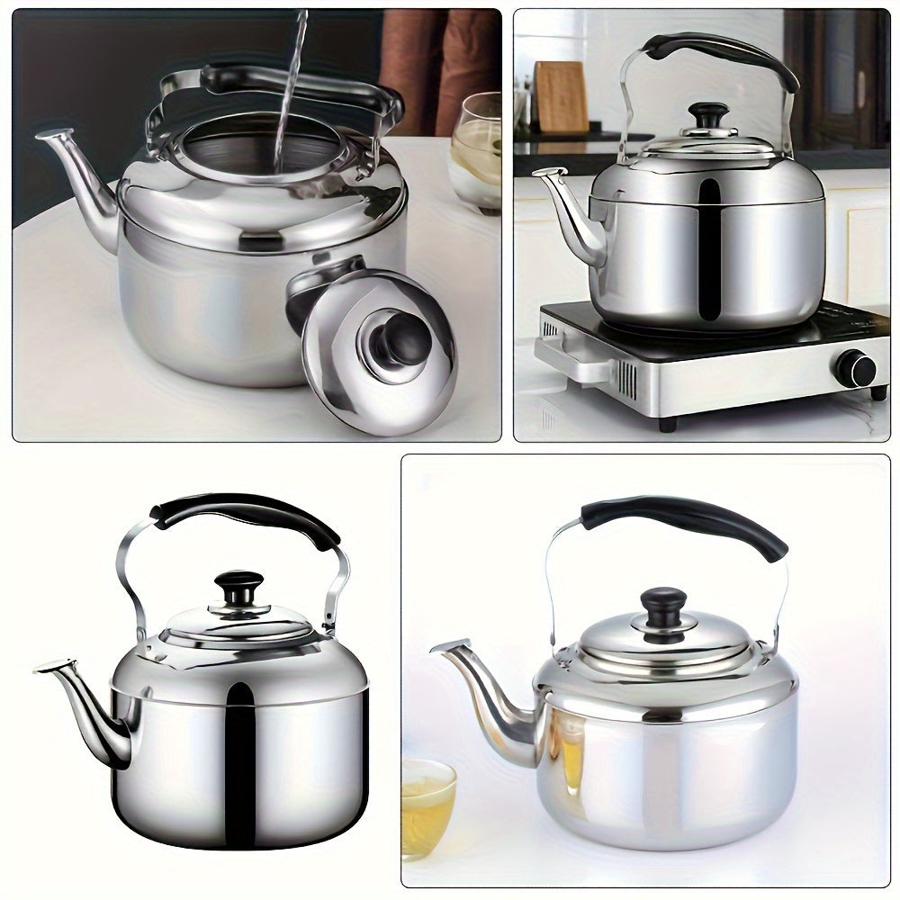 Stainless Steel Teapot 4.5L Induction and Open Flame Suitable for Kitchen and Restaurant