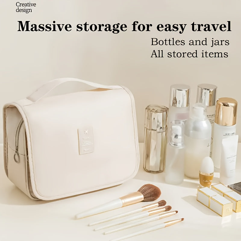 Large Capacity Waterproof Travel Toiletry Bag for Men and Women Organizer with Hanging Hook