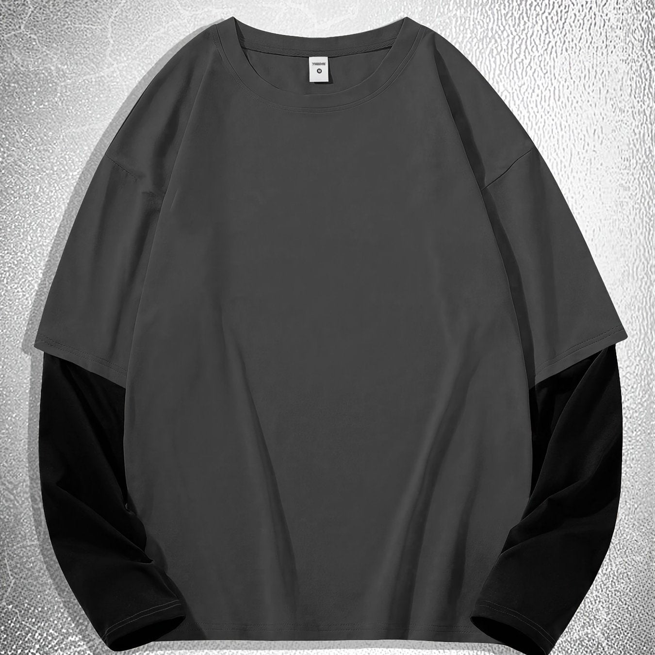 Erkaklar uchun ikkita qismdan iborat uzun qo'lqopli krujka ko'ylak, qarama-qarshi ranglarda, ochiq havoda kiyish uchun ideal.