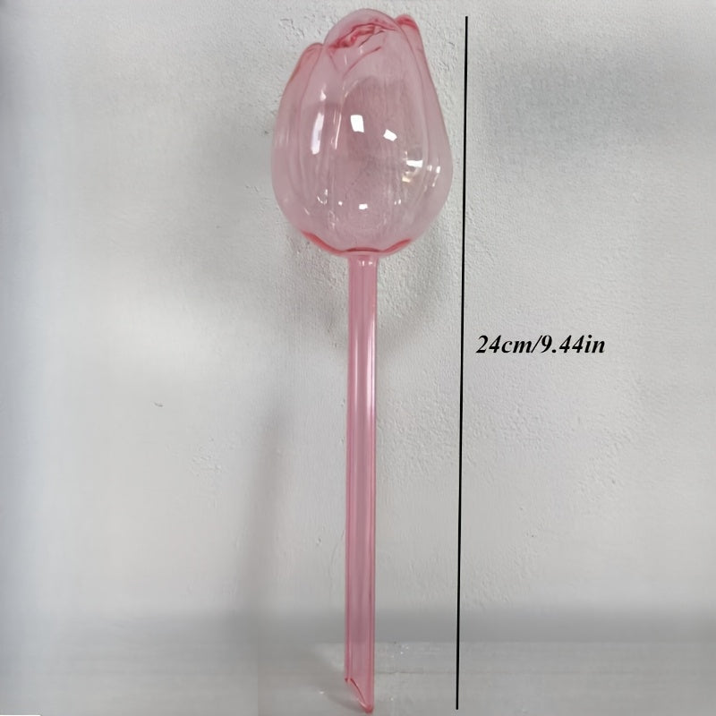 Pink Tulip Plastic Plant Watering Balls Set of 2 or 4 for Indoor Outdoor Use