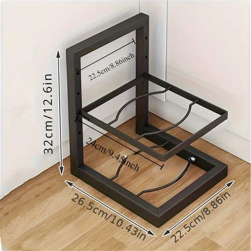 Estantes de cocina de múltiples capas para almacenamiento bajo fregadero con soportes para ollas ajustables en altura de acero inoxidable