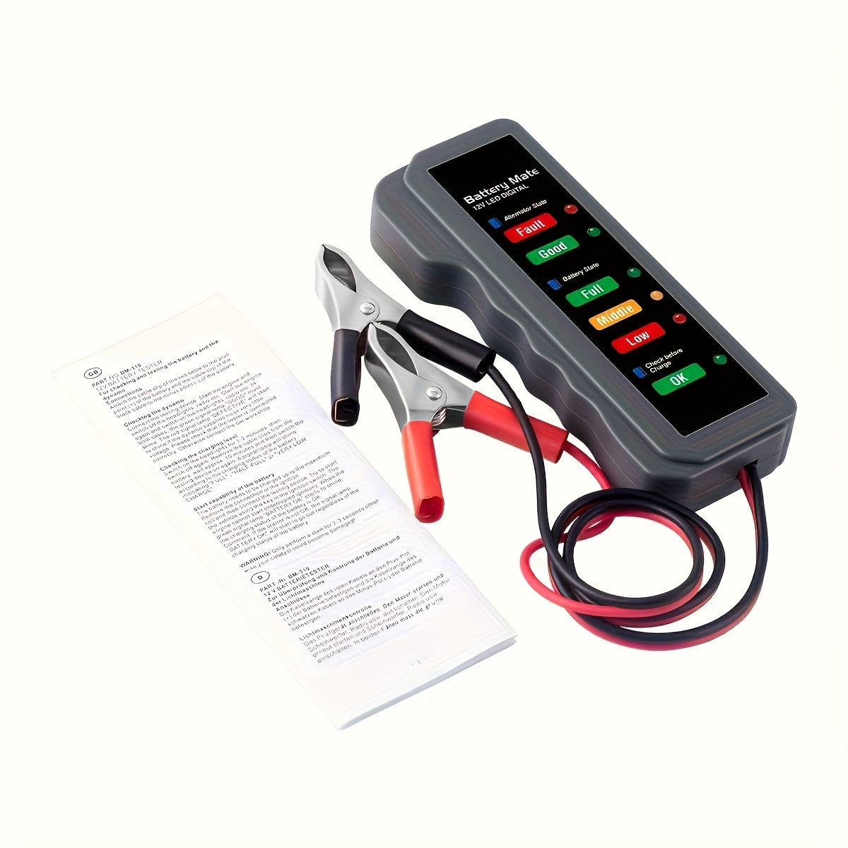 Car Battery Tester Digital Analyzer for Cars and Motorcycles with LED Display