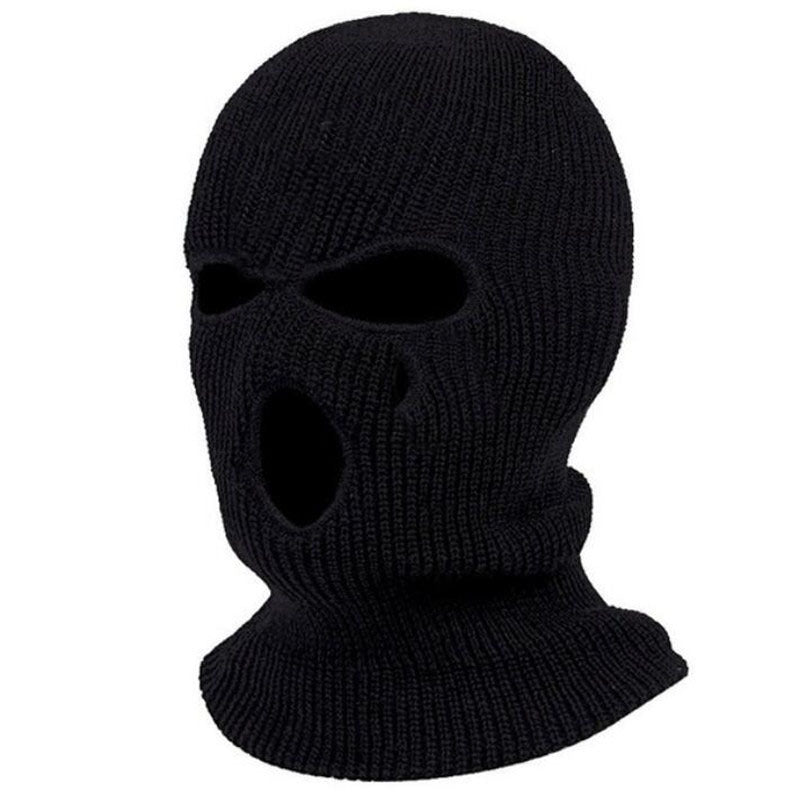 3-Hole Knitting Ski Mask Winter Face Cover for Cold Weather Riding