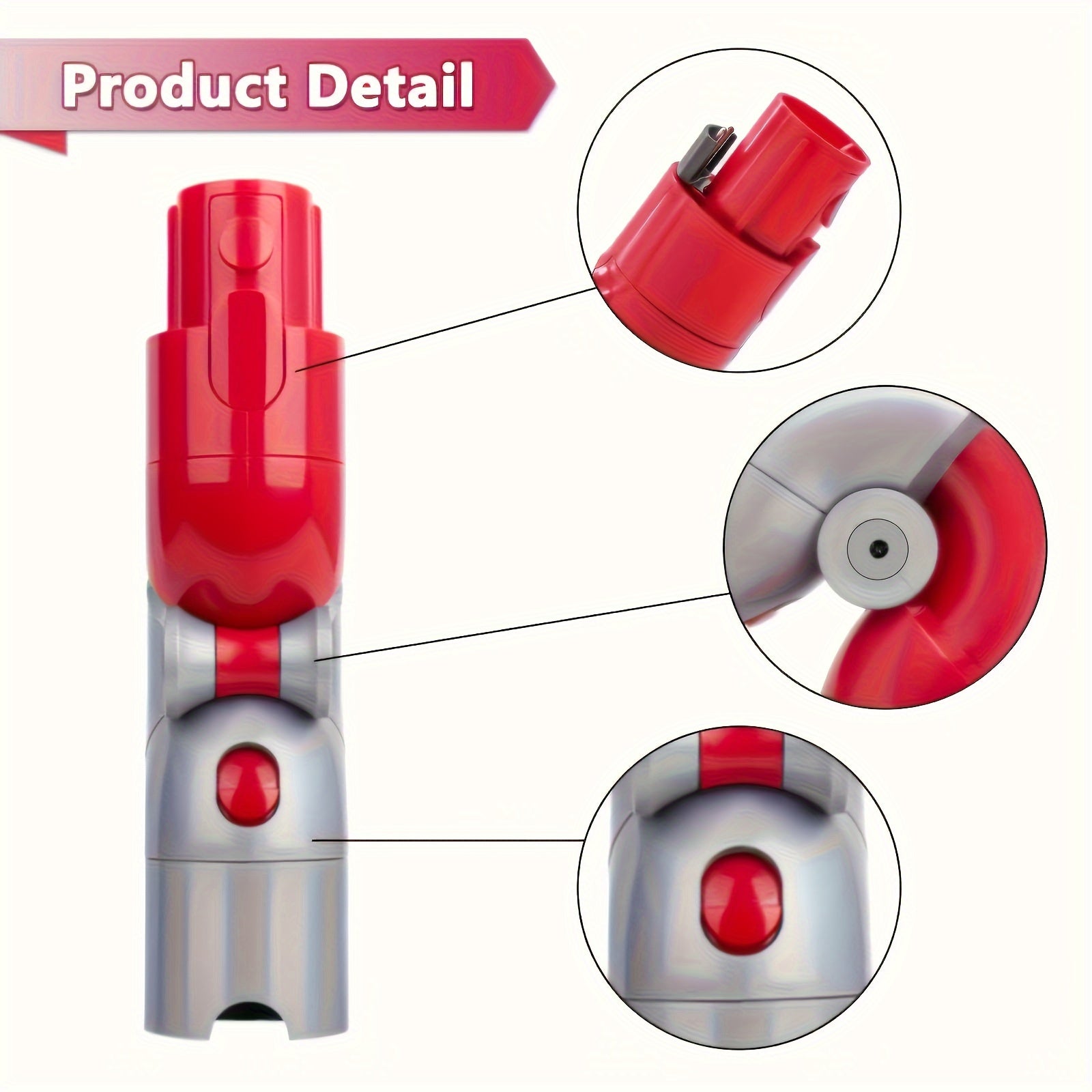 Vakuum tozalagich adapter qismi past profilli yoriq qo'shimcha asbobi - V7, V8, V10, V11, V15, SV12 modellari uchun mos keladi | Tez chiqarish, mustahkam plastikdan yasalgan