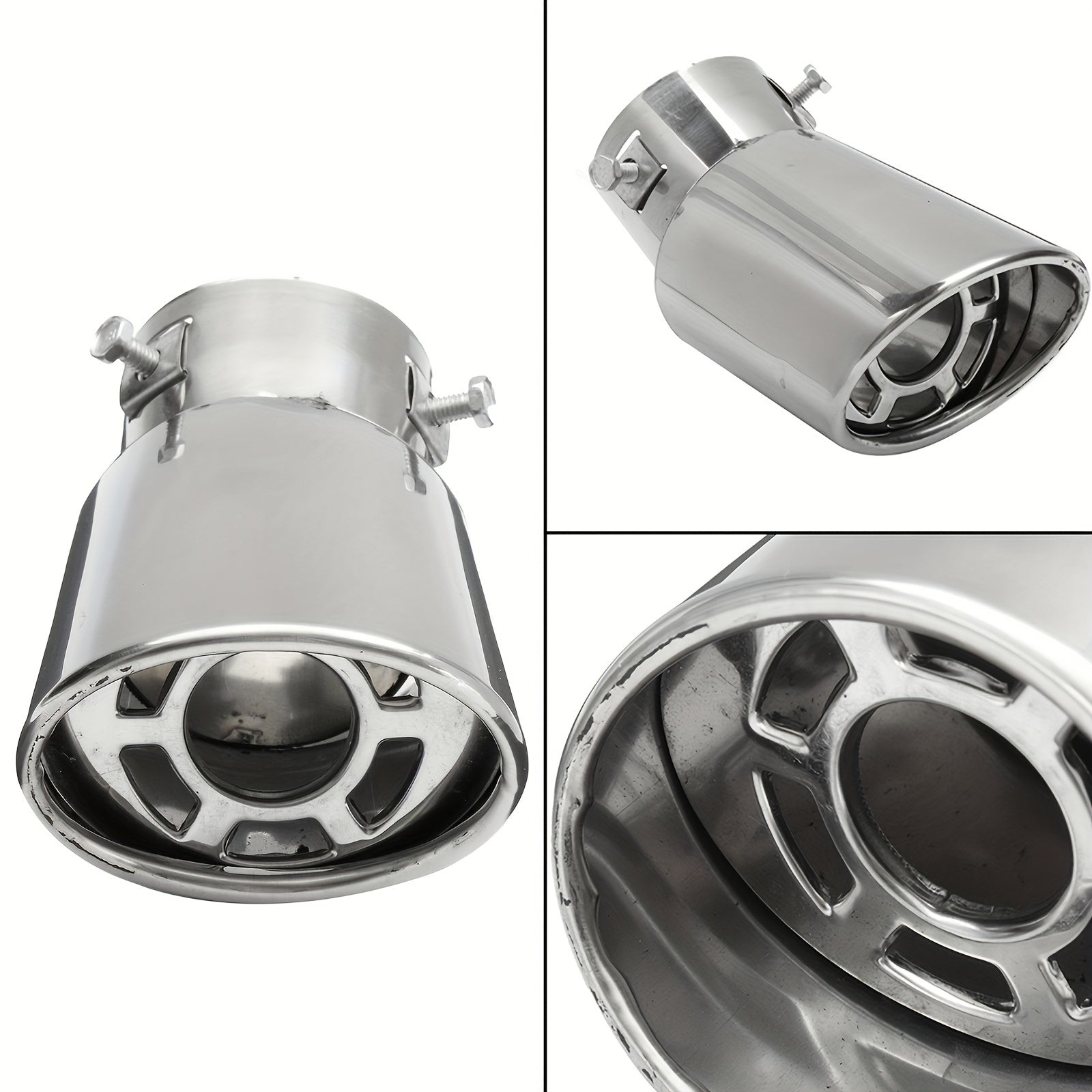 Universal Stainless Steel Exhaust Tip Corrosion-Resistant High-Temperature Car Upgrade