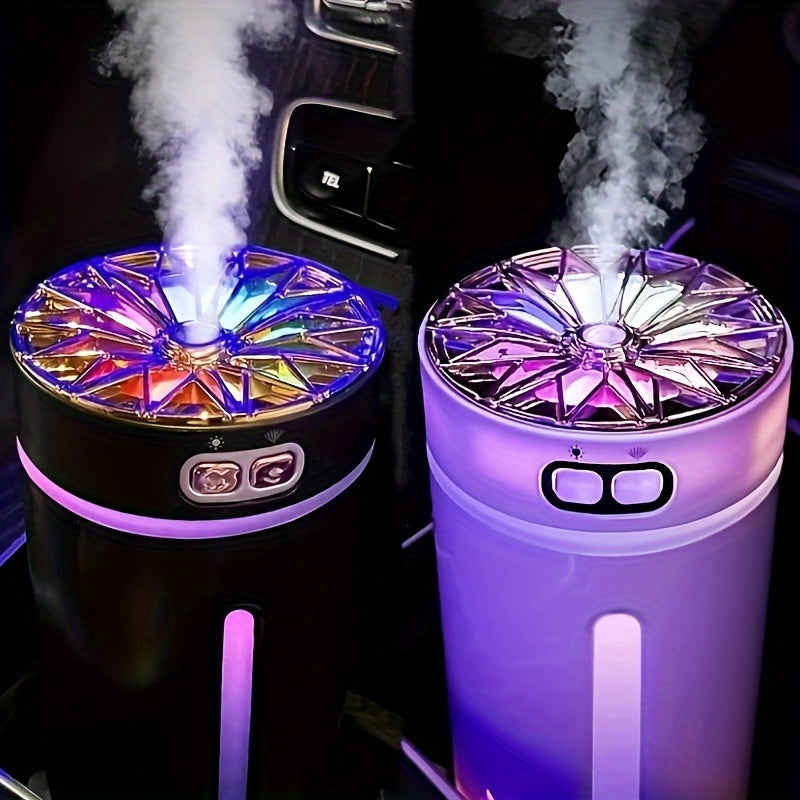 Portable Car Humidifier with Color Light and Essential Oil Diffuser for Home and Vehicle