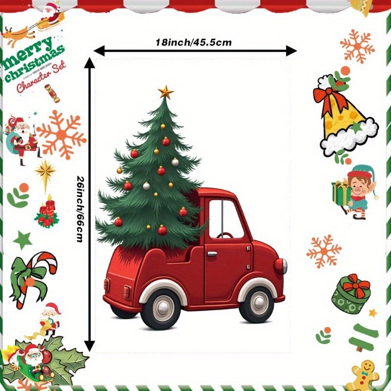 Christmas Towel 18x66cm Snowflakes and Tree Holiday Gift Decoration