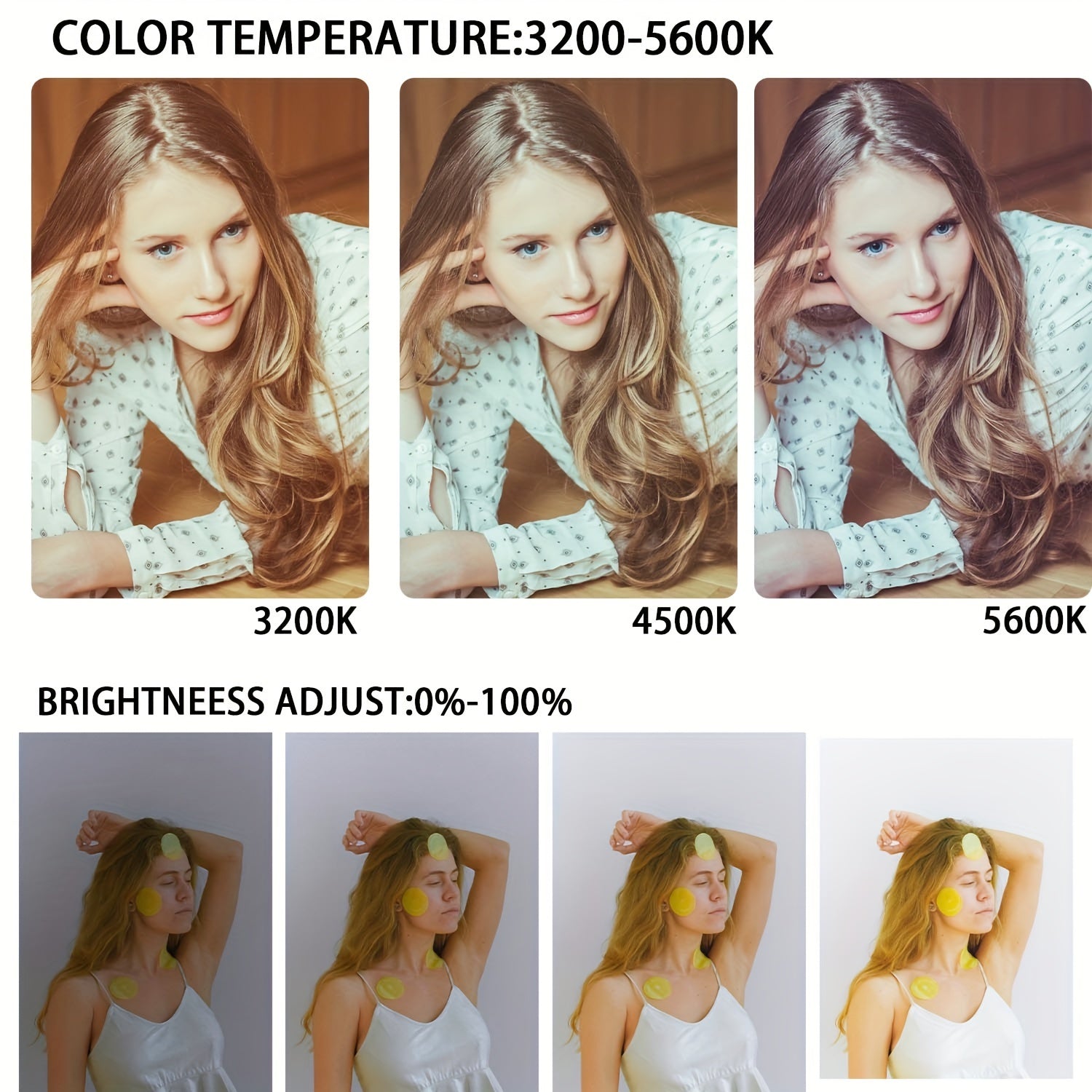 132.08cm Tripod with LED Fill Light and Adjustable 25.4cm Studio Lighting for Photography and Video