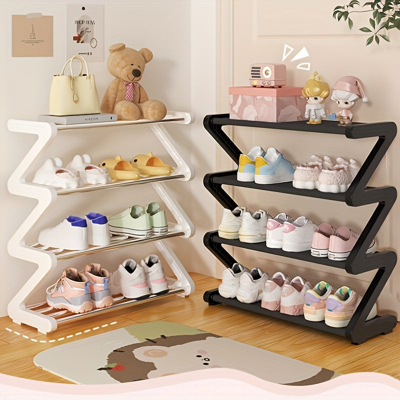 Narrow Multi-Layer Shoe Rack for Small to Medium Shoes Space-Saving Organizer