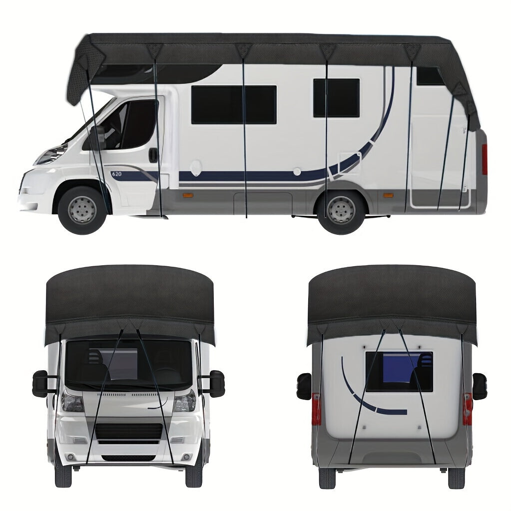 Lona de cubierta para techo de autocaravana 210D impermeable a polvo, resistente a los rayos UV, protector solar 12x12 pies