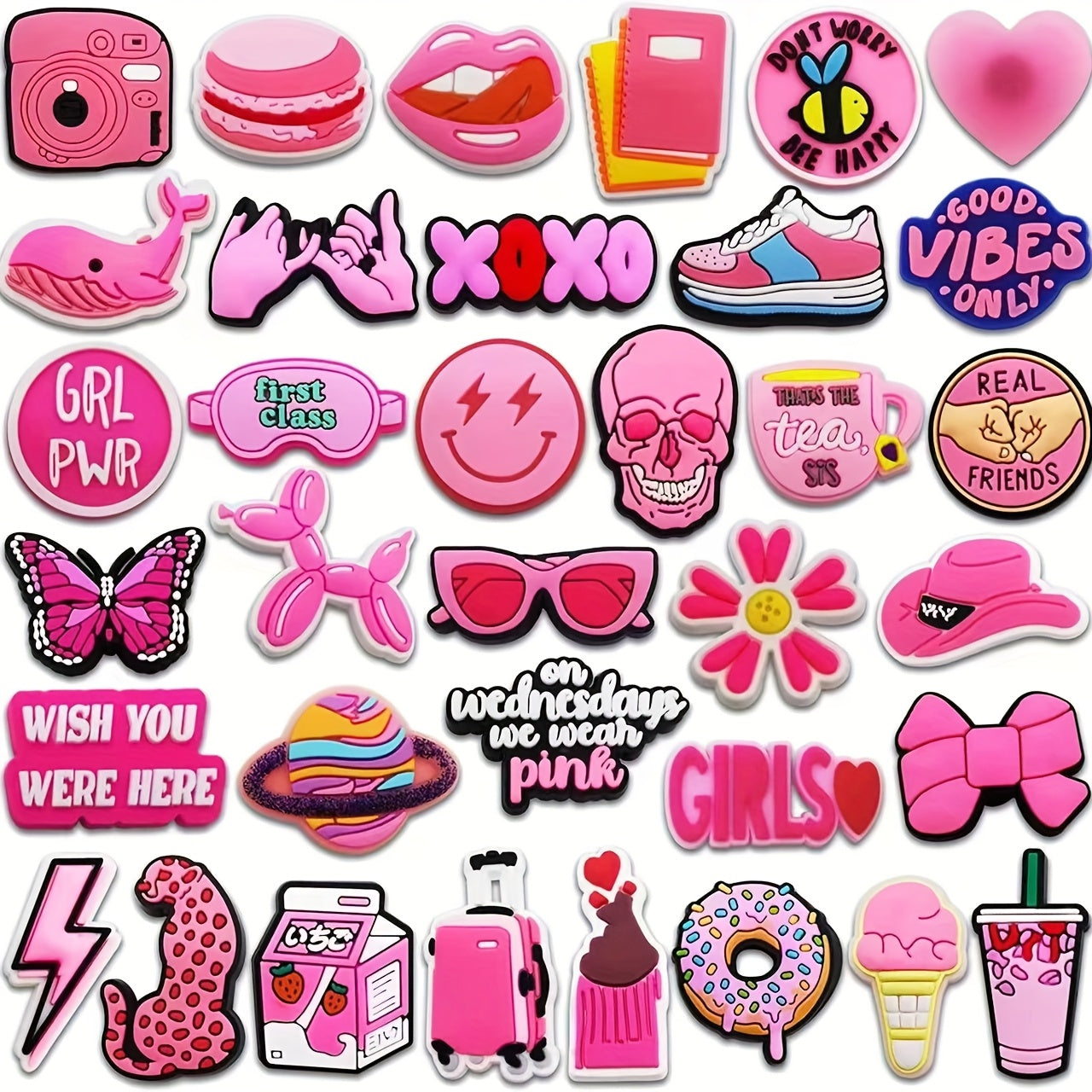 Pink Random Series Design Elements for DIY Crafts Party Decorations